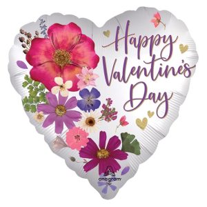 Pressed Flower Heart Balloon