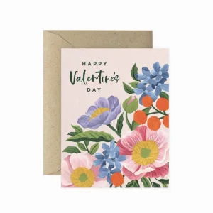 Vibrant Flora Valentine's Day Card